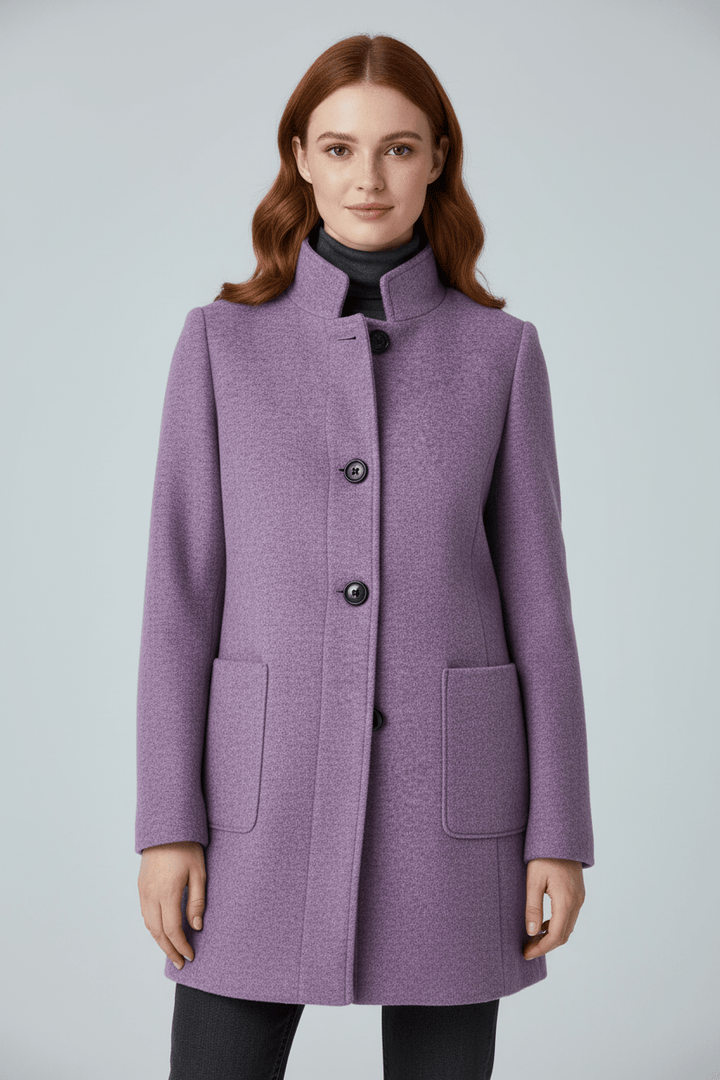 Imogen | Women's Wool-Blend Funnel Neck Coat