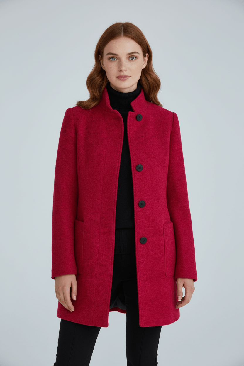 Imogen | Women's Wool-Blend Funnel Neck Coat