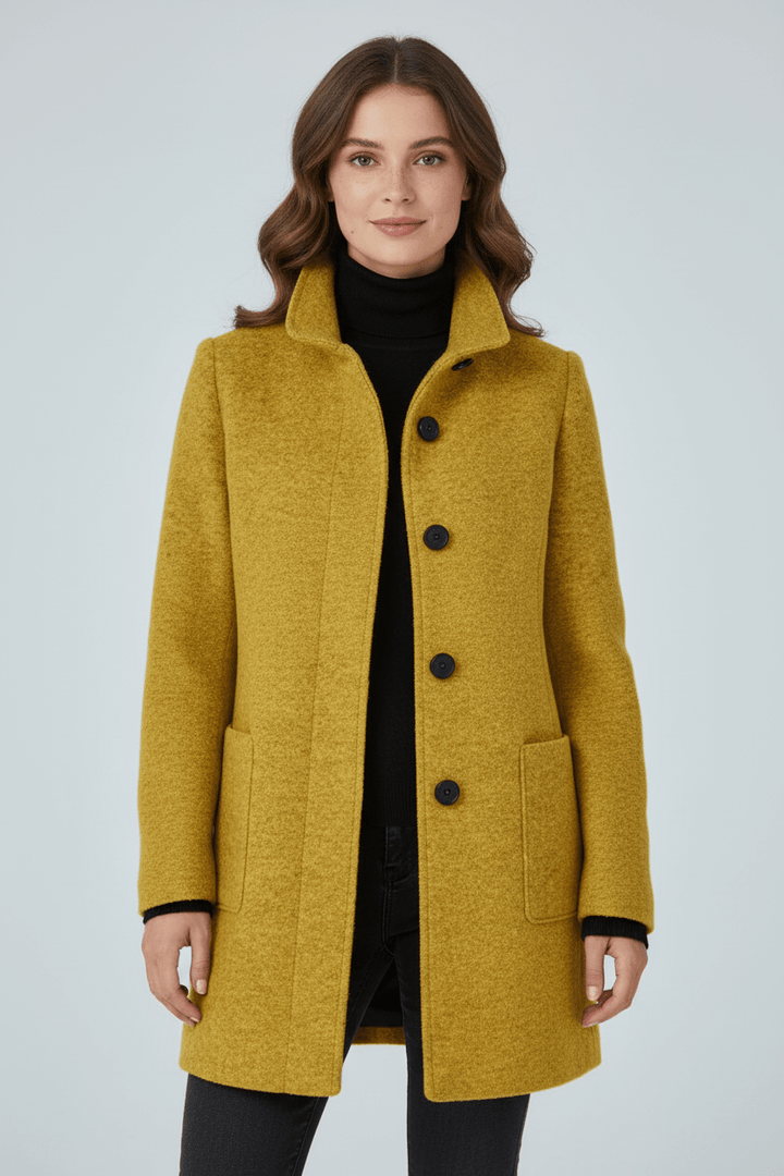 Imogen | Women's Wool-Blend Funnel Neck Coat