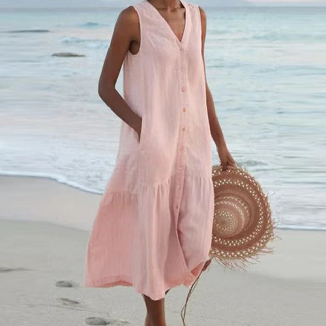 Isla | Women's Button Front Midi Dress