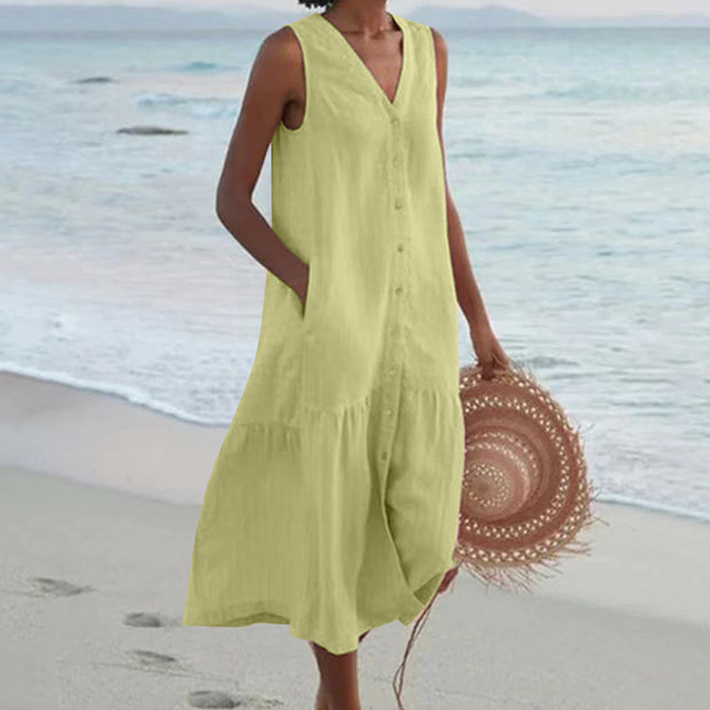 Isla | Women's Button Front Midi Dress