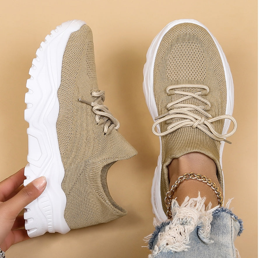 Isla | Women's Knit Platform Trainers