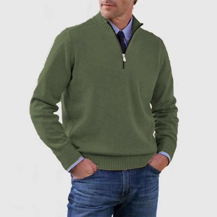Nate | Men's Quarter Zip Knit Jumper