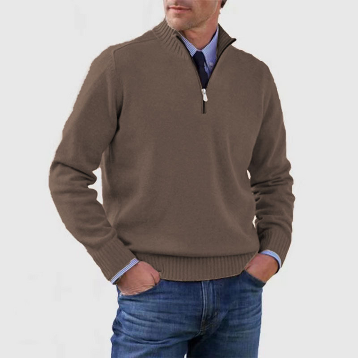 Nate | Men's Quarter Zip Knit Jumper