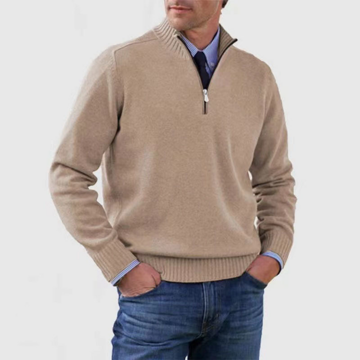 Nate | Men's Quarter Zip Knit Jumper