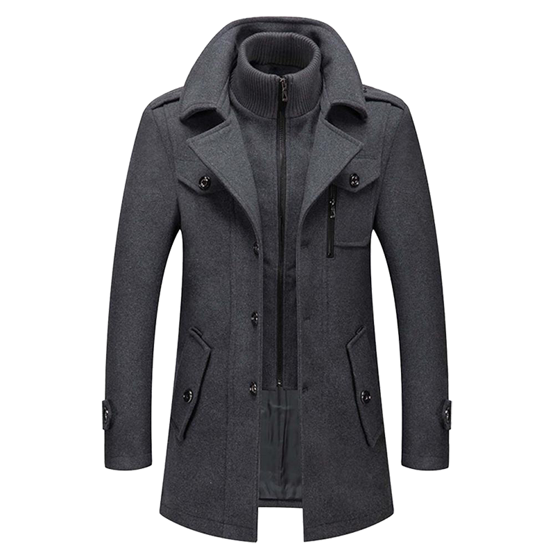 Oliver | Men's Wool Layered Collar Coat