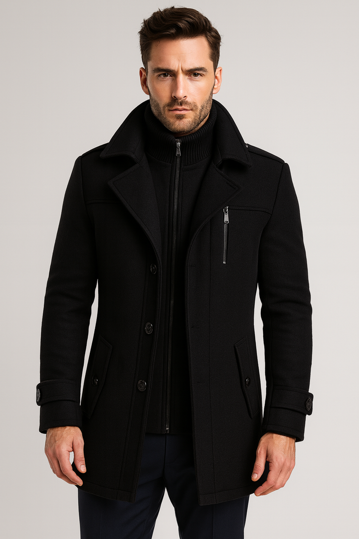 Oliver | Men's Wool Layered Collar Coat