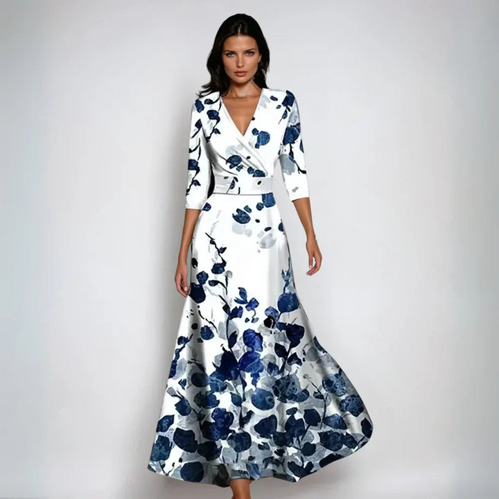 Olivia | Women's Printed Wrap Maxi Dress