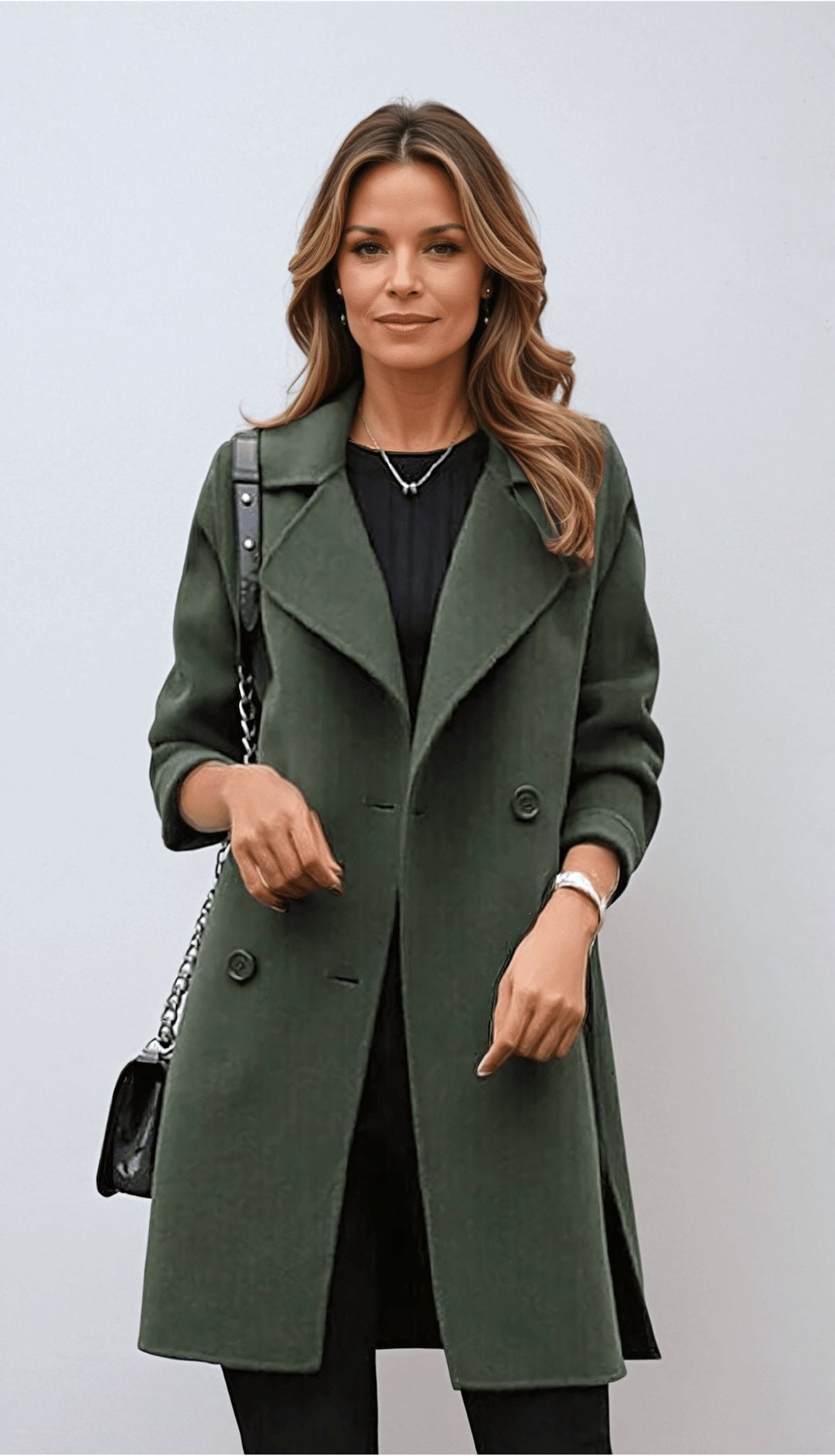 Rebecca | Women's Double Breasted Mid-Length Coat
