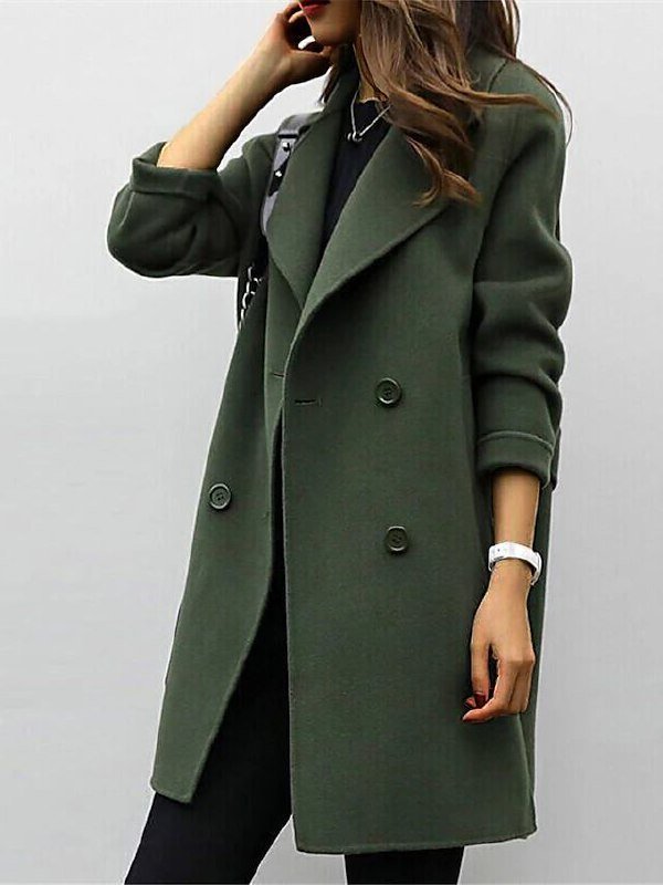 Rebecca | Women's Double Breasted Mid-Length Coat