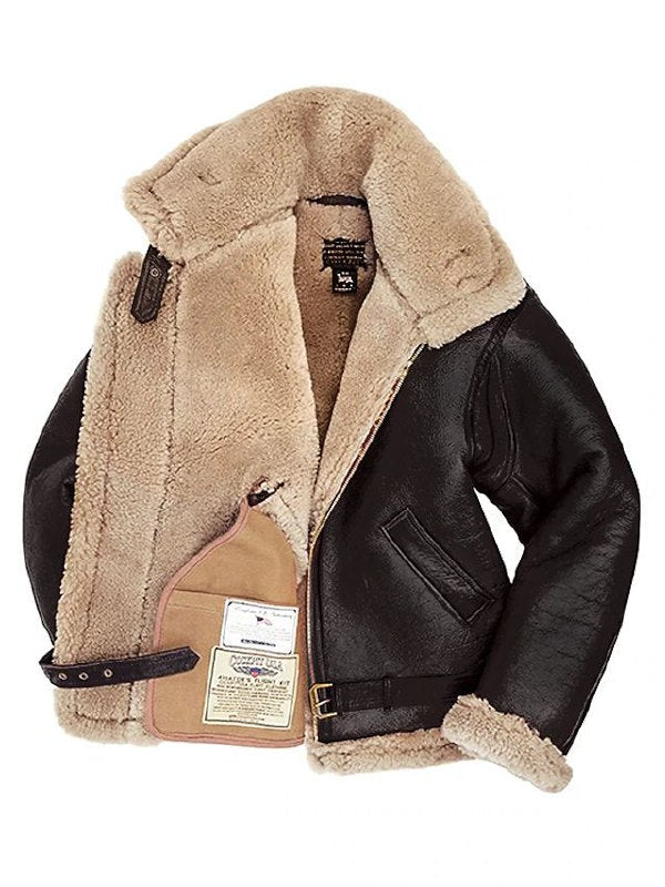 Rufus | Men's Faux Shearling Aviator Winter Bomber Jacket