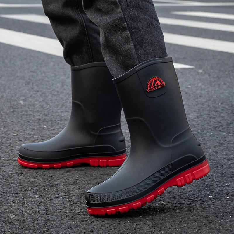 Rupert | Men's Waterproof Mid-Calf Rain Boots