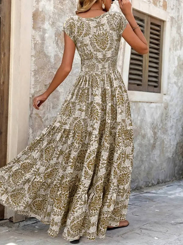 Willow | Women's Floral Tiered Boho Maxi Dress